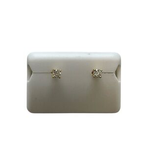 Moissanite 0.25CTW Gold Over 925 Sterling Silver Stud Screw Back Earrings 3MM